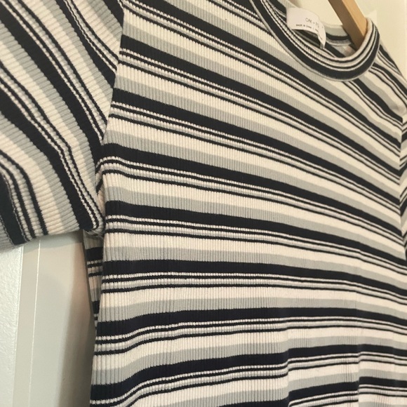 OAK+FORT Striped Ribbed Tee - Picture 3 of 4
